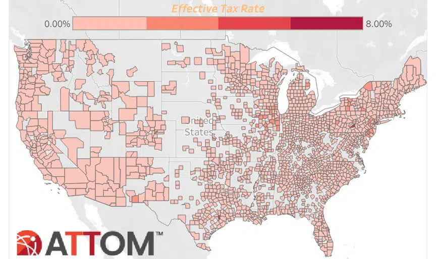 Top U.S. Counties with Highest Effective Property Tax Rates Real Estate Investing Today
